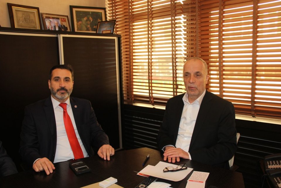 CANKESEN TÜRK İŞ GENEL BAŞKANI ERGÜN ATALAY\'I ZİYARET ETTİ